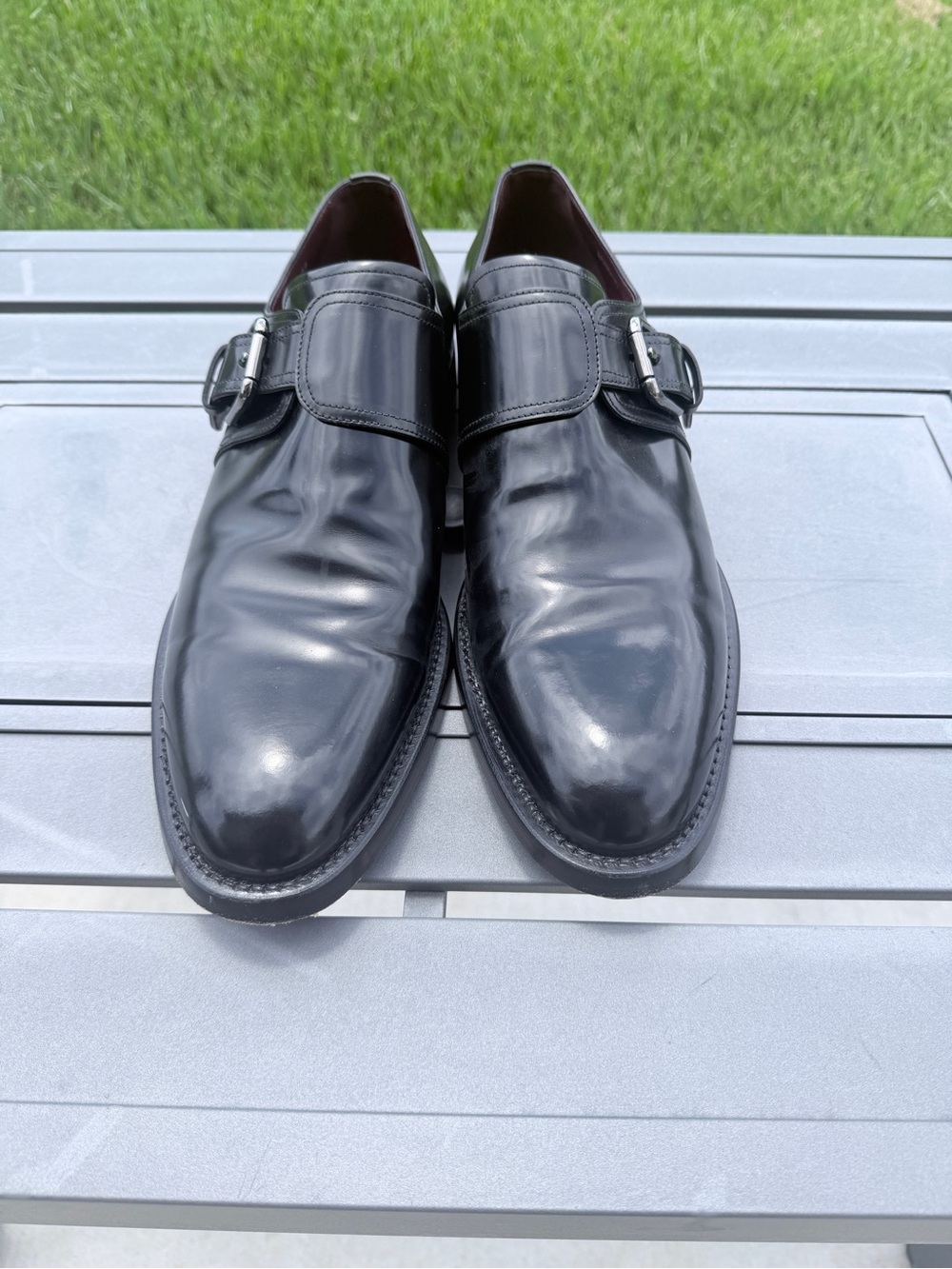 Dolce & Gabbana Men's Black Single Monk Strap Dress Shoes